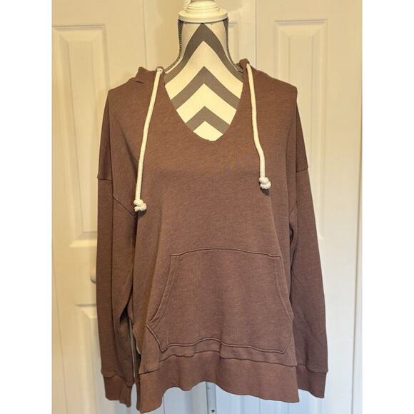 American Eagle Outfitters Tops - American Eagle Long Sleeve Lavender Pullover Hooded Knit Sweatshirt Sm Jegging